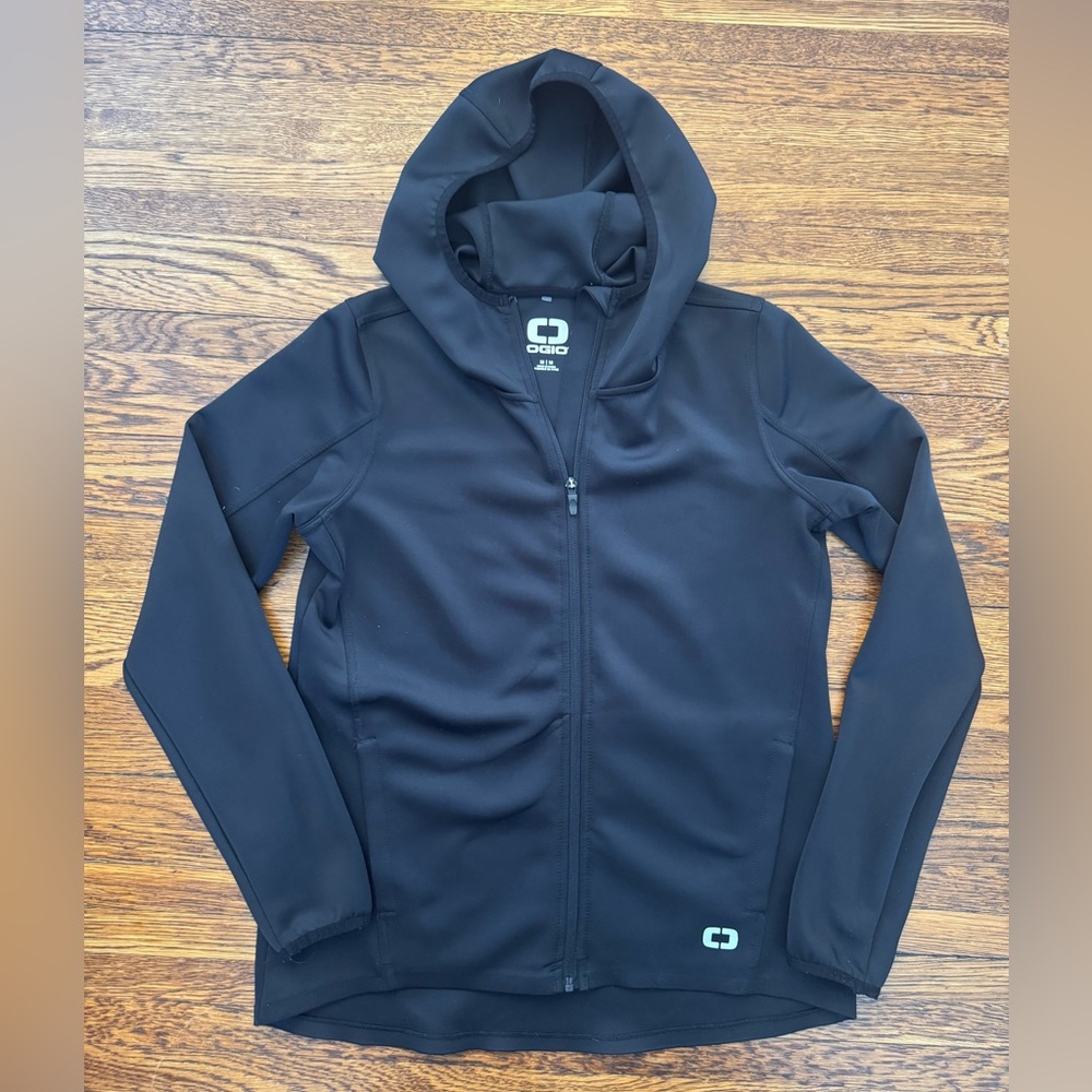 #495 OGIO Women's Black (ENDURANCE) Hooded Jacket.